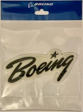 Boeing Heritage Script Embroidered Patch,1940s Logo, Vintage Aviation  PAT-0141