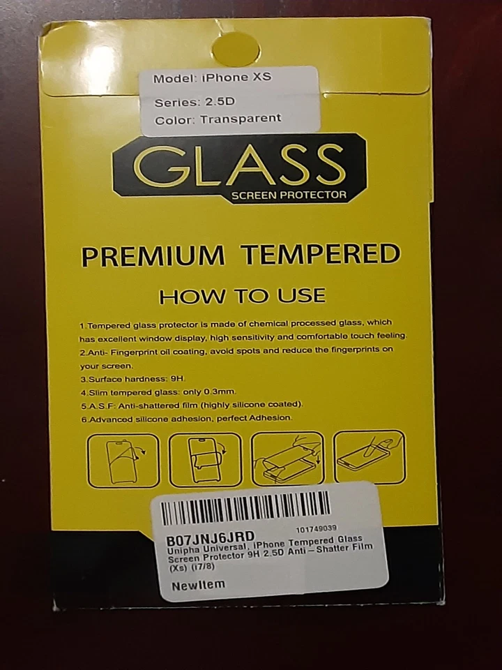 Универсальное закаленное стекло 9H 2.5D для iPhone XS 0,3 мм 2.5D - Изображение 2 из 4