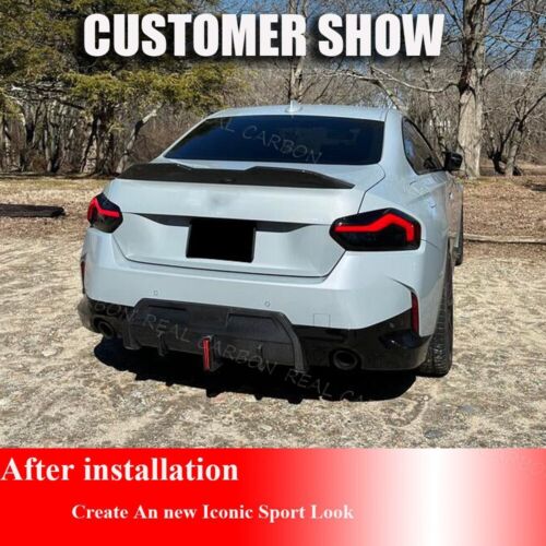 REAL CARBON Rear Bumper Diffuser Lip Spoiler For BMW G42 220i M240i M Sport 22UP - Picture 4 of 13