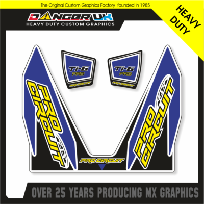 PRO CIRCUIT TI-6 EXHAUST STICKERS BLUE | eBay