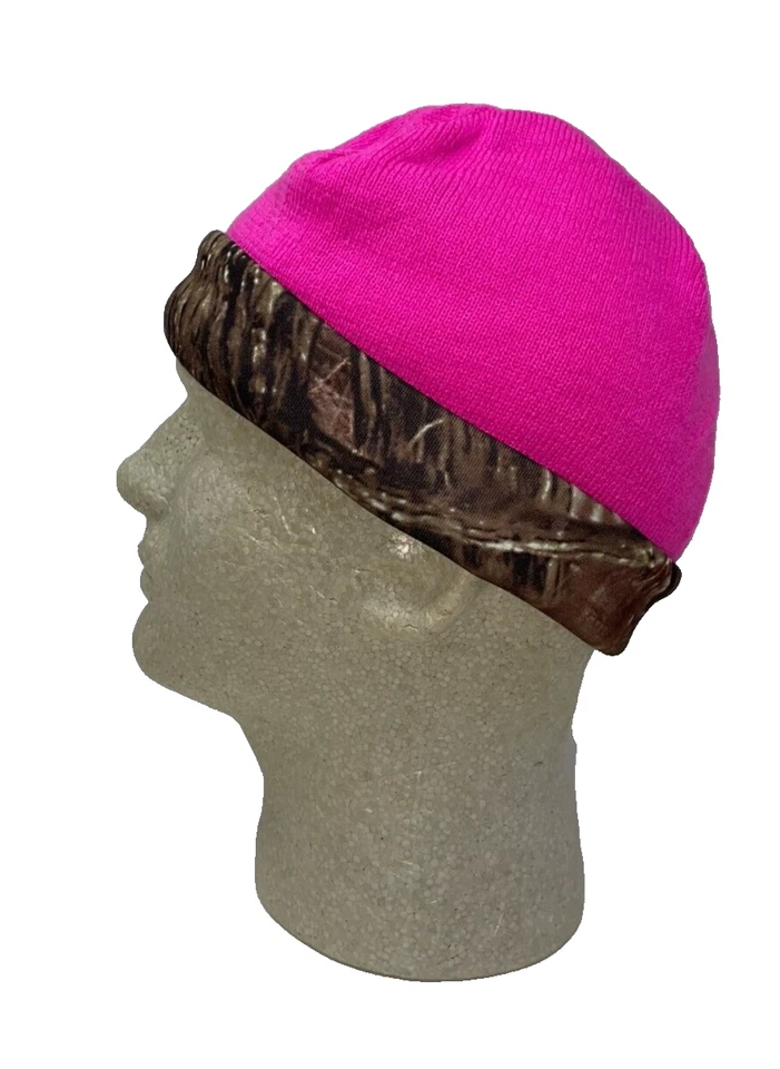 High Visibility Pink Camo Camouflage Beanie Cap Stocking Winter Hat Free Ship - Image 2 of 4