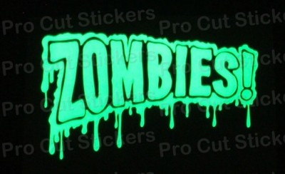 Zombies Walking Dead Small to Large Glow in the Dark Luminescent ...