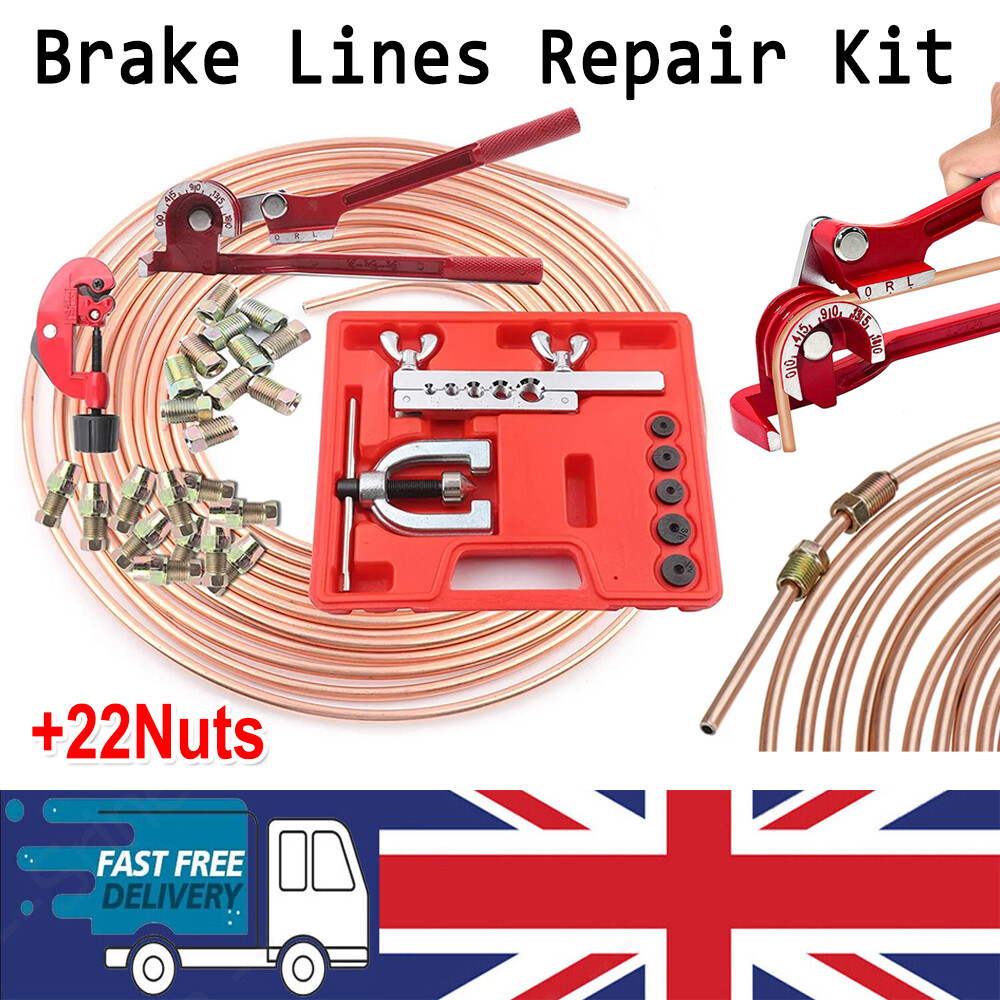 Brake Lines Repair Kit Copper Pipe Flaring Tool Cutter Bender 3/16
