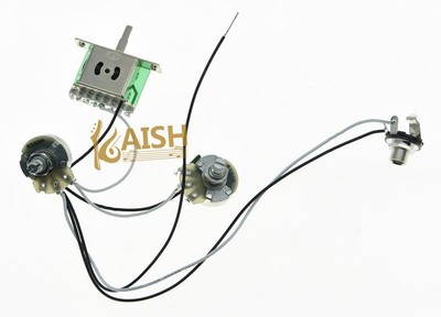 Prewired Wiring Harness with Alpha 250K 24mm Pots and 3-Way Switch for