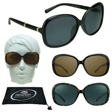 Womens Over Size Polarized Fashion Sunglasses Jackie O Black Brown Glasses