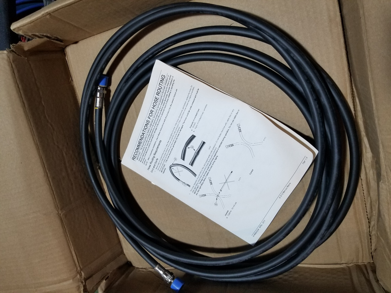 MERCURY VERADO POWER STEERING HOSE KIT 8M0046927 22 FT eBay
