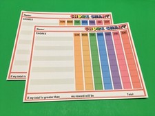 10 Pack - Dry Erase Chore Chart for Kids, Reward Chart , 11x8.5"