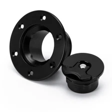 Fuel Gas Tank Filler 6 bolt Door Lid Cap Cover Trim Flush Mount Billet Aluminum