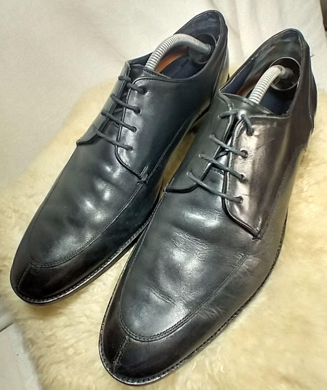 SAOLA COLE HAAN SCARPA ELEGANTE UOMO OXFORD PELLE PUNTA SPACCATA MISURA 10 5 M NERA BELLA SCARPA