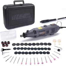 TACKLIFE Rotary Tool with Flex Shaft and 60 Accessories 135W Power Variable Spee