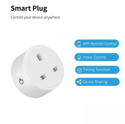 NEU 16A Wifi Smart UK Plug Steckdose APP Fernbedienung für Amazon Alexa Google