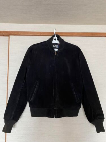 SCHOTT Suede Leather Jacket Blouson Black Size 40… - image 1