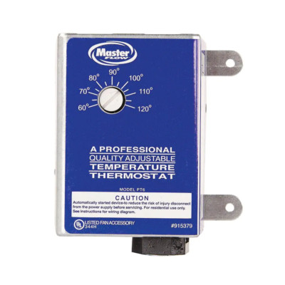 Manually Adjustable Thermostat for Power Vent