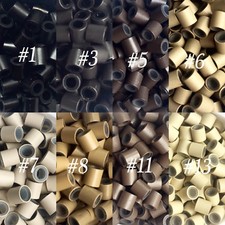 Silicone lined copper tubes for Hair Extensions, 150/250/500/1000, 3.4mm 4mm