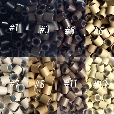Silikon ausgekleidete Kupferrohre für Haarverlängerungen, 150/250/500/1000, 3,4 mm 4 mm