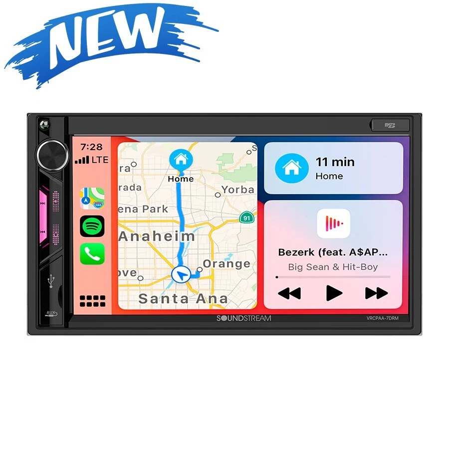 SOUNDSTREAM 7 inch Apple Carplay Double Din Car Stereo Touchscreen Android Auto - Image 2 of 3