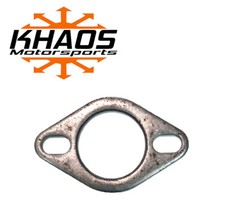 2 Universal Mild Steel Flange Exhaust Pipe 2 Bolt Oval Cat Back Header