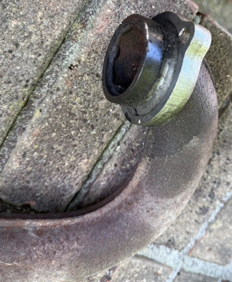 Kawasaki KT250 1975 1976 tubo de escape cámara de expansión y brida 18001-152-21 Foto 2 de 4