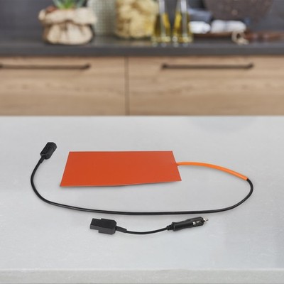 Heizmatte 12V 100W Silikon für Lebensmittellieferbeutel 152mm x 304mm orange