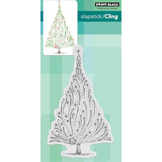 Penny Black Cling Rubber Stamp - Starry Tree 40-557