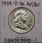 1959-D Franklin Half Dollar AU/BU FBL