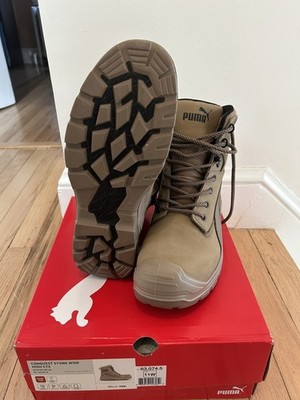 PUMA Conquest CTX High Safety Composite Toe Men Size 12 ASTM EH WP Stone NIB