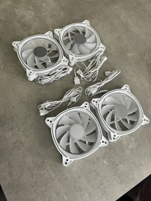 LC Power ARGB Lüfter  4er Set, 4Lüfter Kit, 120 mm, weiß, 3pin