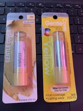 Lot of 2 Physicians Formula Gentle Cover Concealer Stick, Cover Yellow, PF837NEW