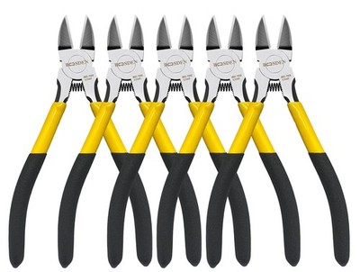 Wire Cutters 5 Pack, 6 inch Flush Cutters, Spring Loaded Cutting Pliers,Preci...