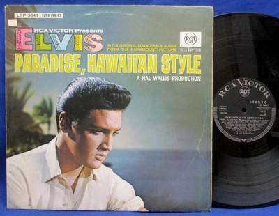 LP ELVIS PRESLEY - PARADISE,HAWAIIAN STYLE / GERMAN BLACK RCA VICTOR LSP-3643