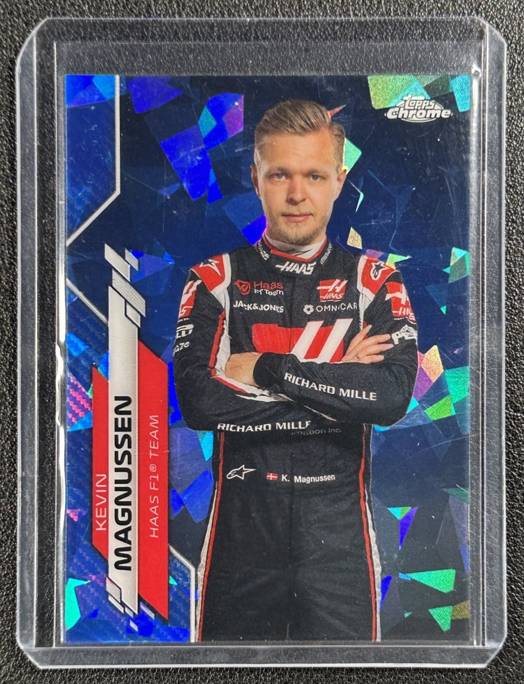 KEVIN MAGNUSSEN 2020 TOPPS CHROME SAPPHIRE FORMULA 1 #18 ROOKIE REFRACTOR RC
