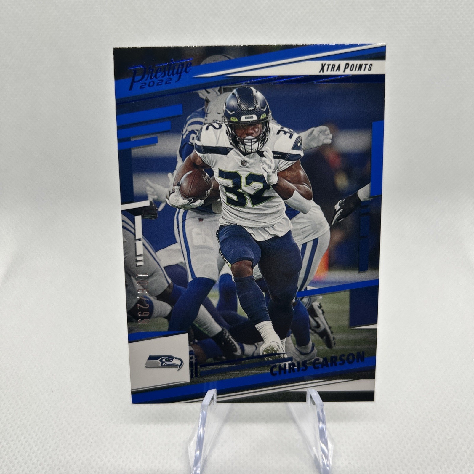 2022 Panini Prestige - Chris Carson #256 Xtra Points Blue /299