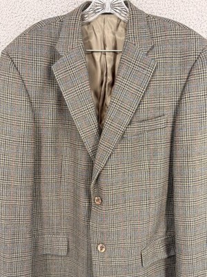 Lyle & Scott Mens 44R Wool Sport Coat Classic Tweed Blazer 100% Wool Windowpane