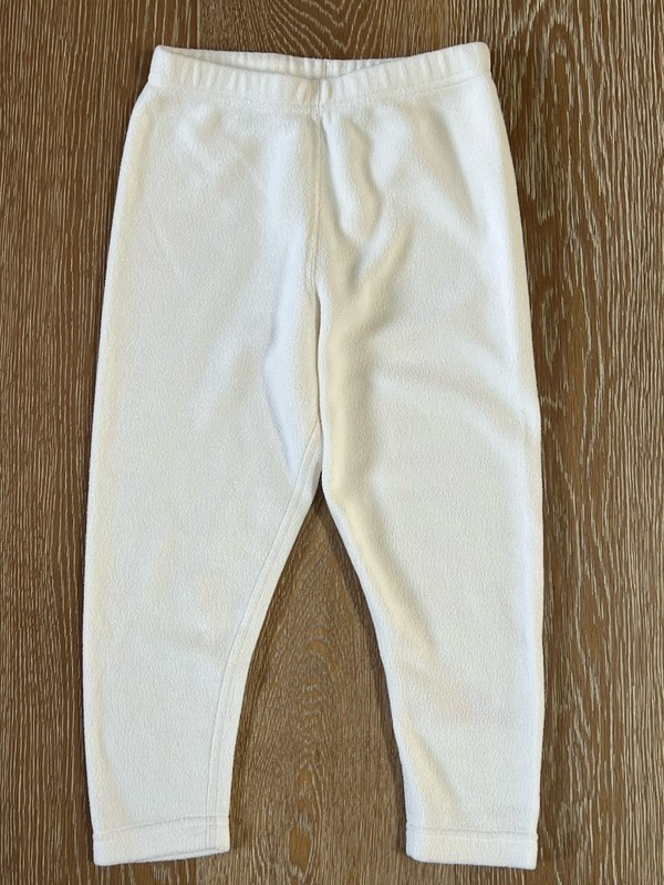 Obermeyer Girls Base Layer Fleece  Leggings In Cream Size M Preschool VGUC