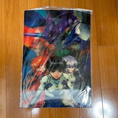 Neon Genesis Evangelion 3D Poster A3  Shinji Ikari, Rei, Asuka NonSell/Used,