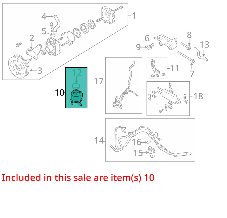 Botella depósito dirección asistida 491804M403 se adapta a 09-20 Nissan 370Z 3,7 L Foto 4 de 4