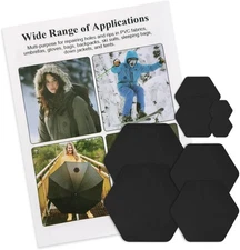 J.CARP 8PCS Nylon Repair Patches, Self Adhesive & Waterproof 8PCS, Black-2 