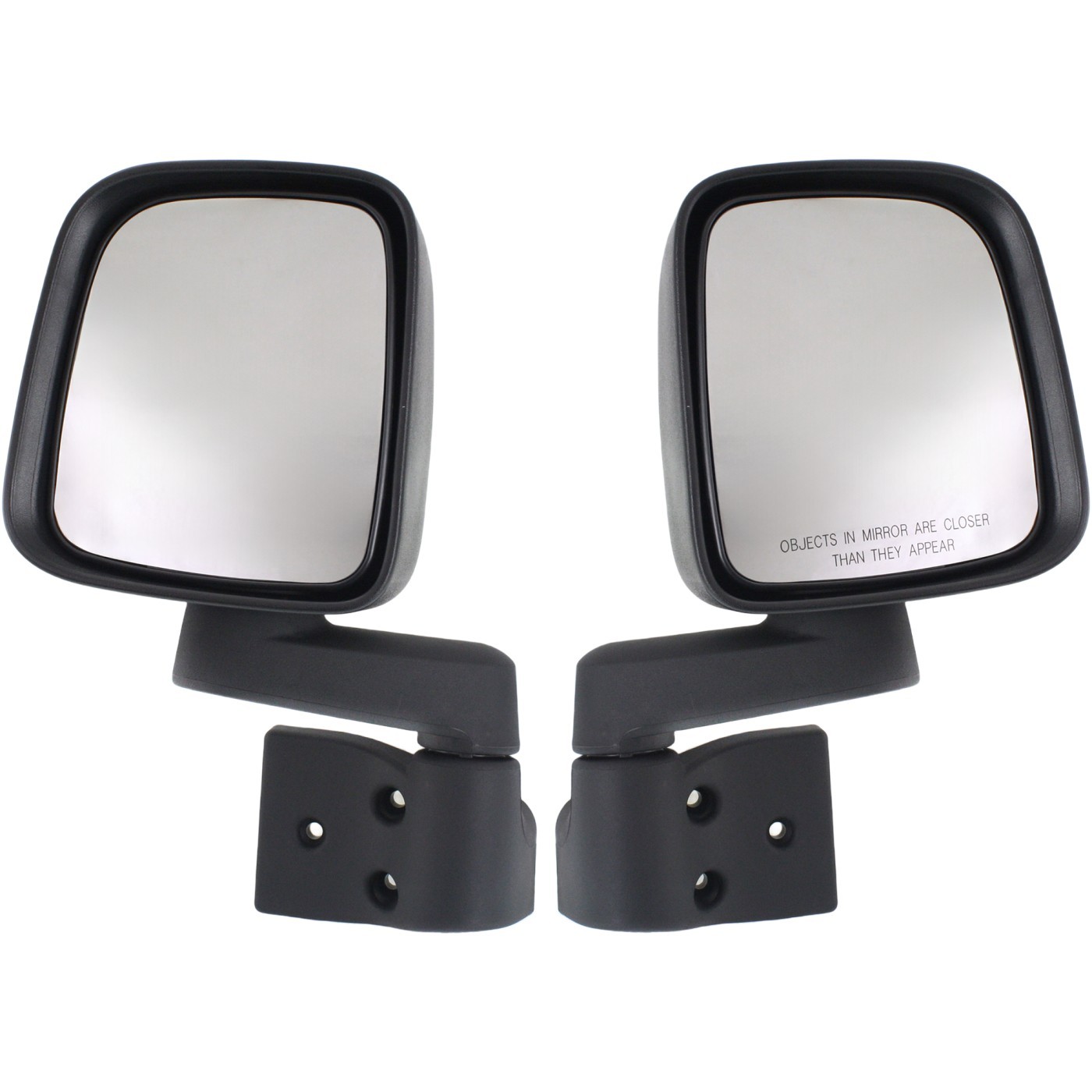 Manual Side View Mirrors Folding Pair Set NEW for 03-06 Jeep Wrangler