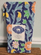 JOHN ROBSHAW TEXTILES ASHI 1pc KING PILLOW SHAM NAVY/ MULTI COLOR FLORAL NIP