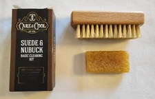 Care and Cool Suede and Nubuck Cleaning Premium Hog Hair Brush  and Bar