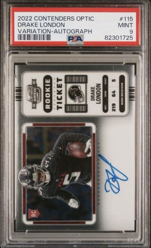 Panini 2022 Contenders Optic Drake London RC Auto image Variation #115 PSA 9 🔥 