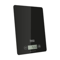 Teesa Home Elektronische Glas KüChenwaage Schwarz Tara 5Kg Tara