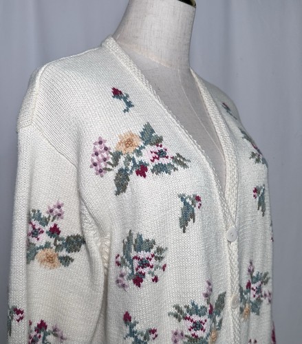 Talbots Vintage Cardigan Sweater Women PL Large Petite Knit Button Granny - Picture 3 of 10