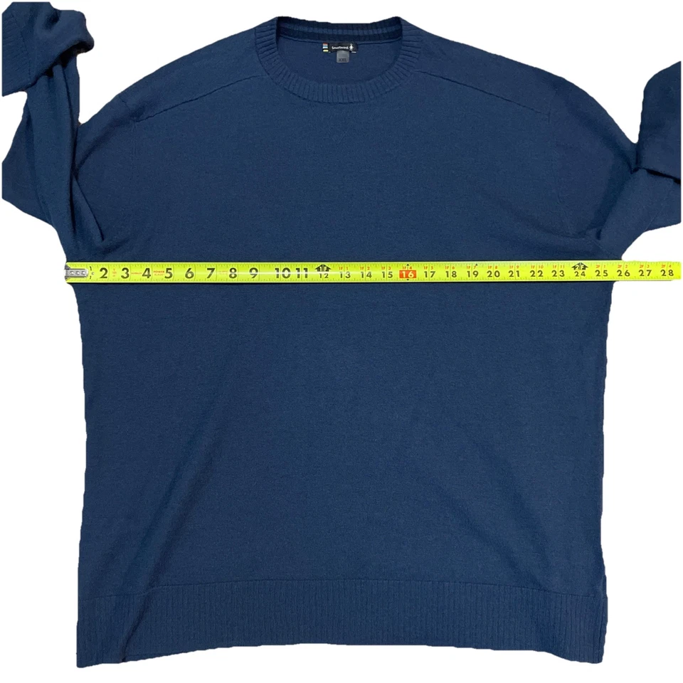 SmartWool Lightweight Crew Sweater Wool Blend in Navy Blue XXL 2XL - Image 2 of 4