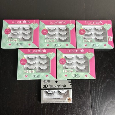 ARDELL Faux Mink & 3D Faux Mink Lashes/Eyelashes, Black, Lot of 16 Pair