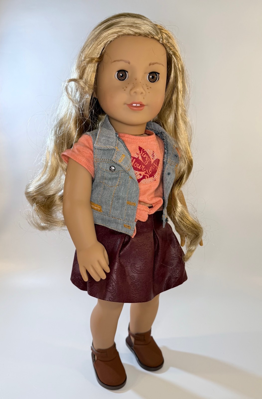 American Girl Doll Tenney Grant in Meet Outfit &hellip; EUC