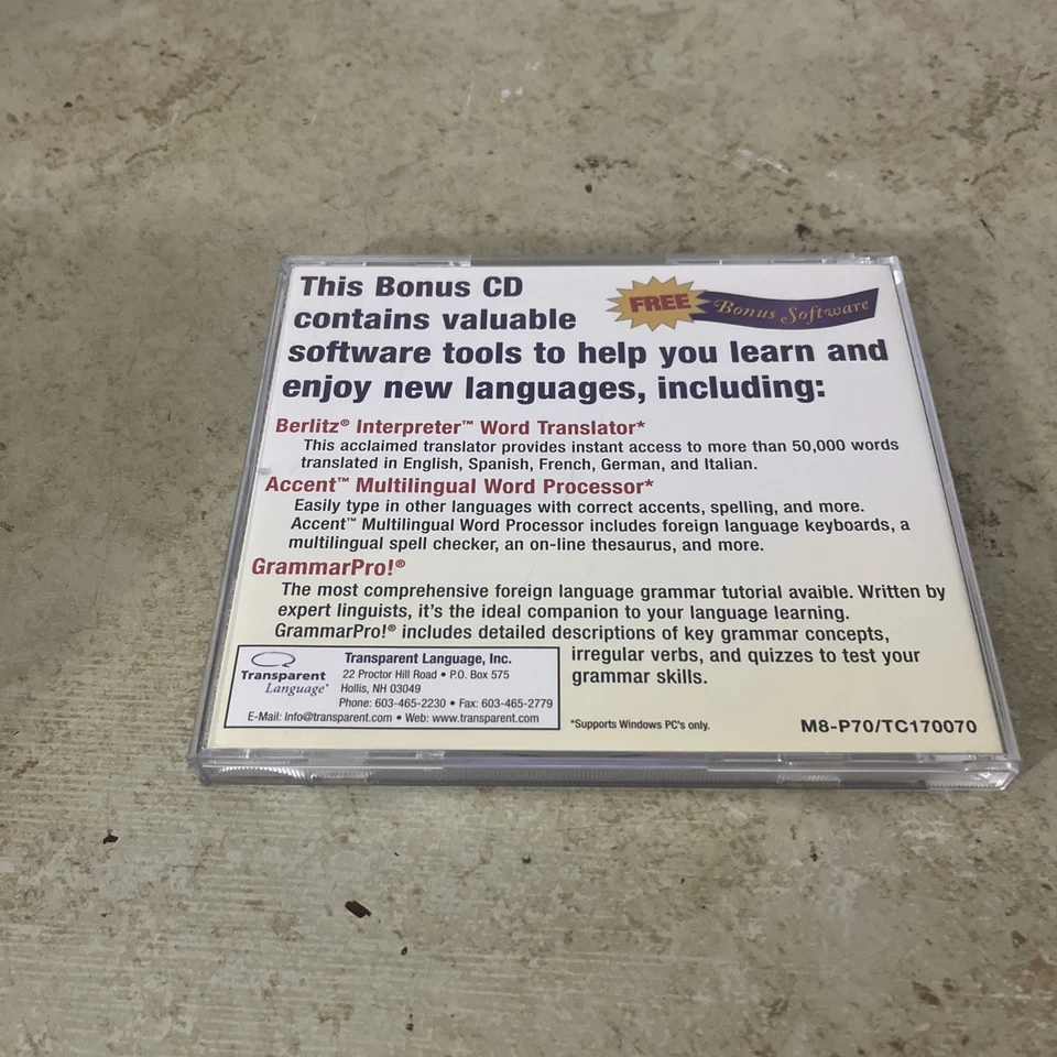 Transparent Language Bonus CD CD-Rom Software - Image 3 of 3
