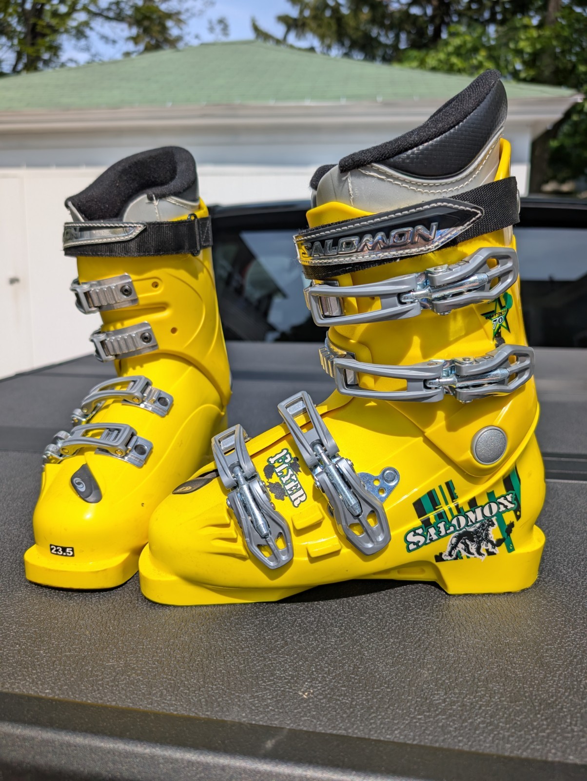 Scarponi da sci Salomon Teneighty Flyer Junior Mondo taglia 23 5 US 5 5 forma molto pulita