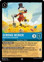 Scrooge McDuck - Richest Duck in the World 154/204 Into the Inklands Cold Foil