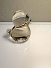 Vintage Viking Art Glass Duckling Bird Clear Figurine Paperweight MCM — photo 4